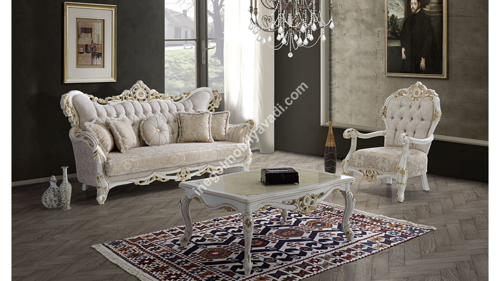 Belgrad Avangarde Koltuk Takımı 3+3+1+1+Sehpa